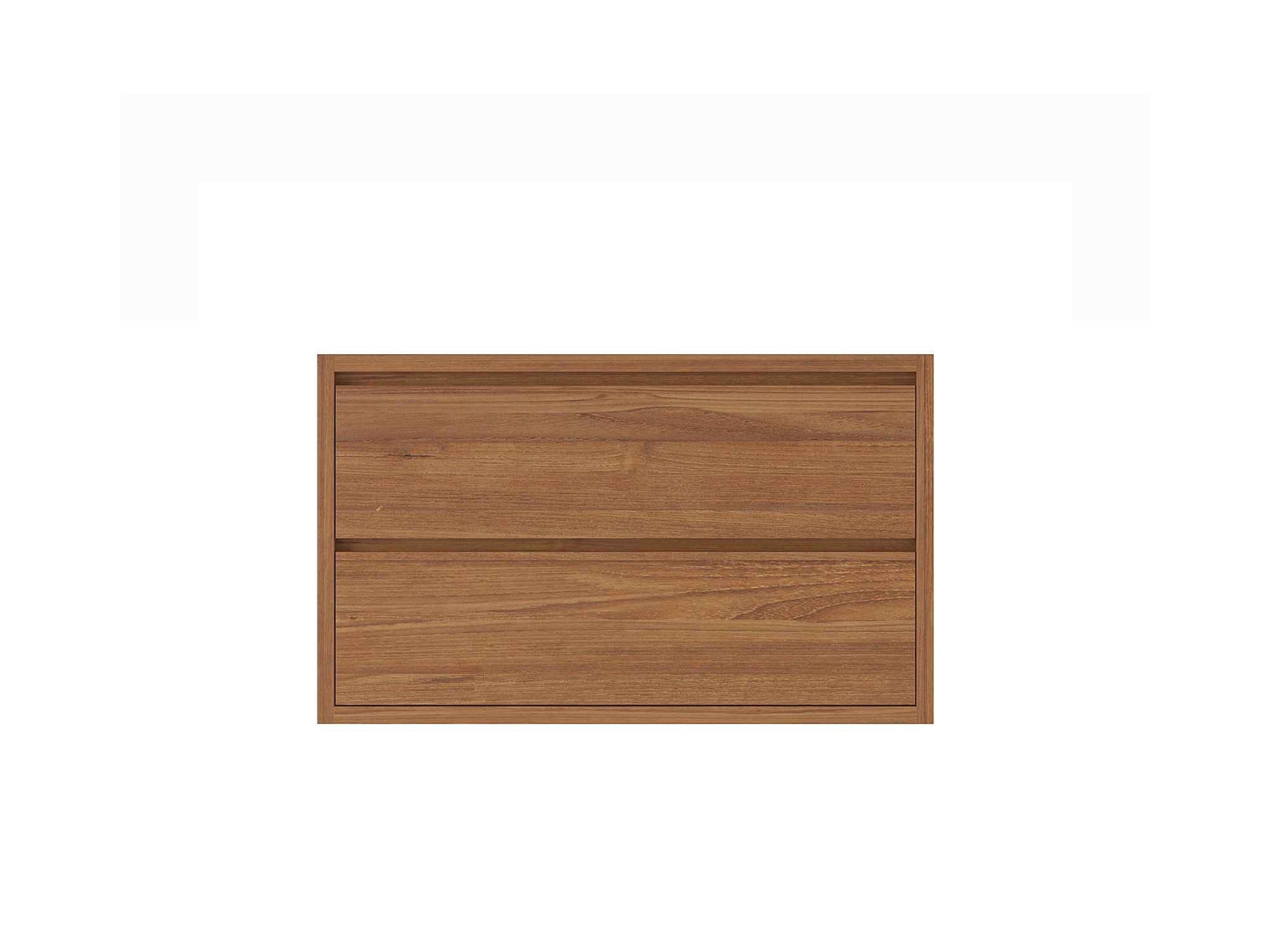 Madison Floating Teak 36 in. W x 22 in. D Single Sink Bathroom Vanity in Dark Natural - Cabinet Only
