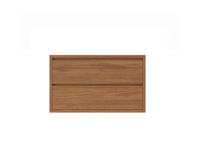 Madison Floating Teak 36 in. W x 22 in. D Single Sink Bathroom Vanity in Dark Natural - Cabinet Only