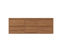 Madison Floating Teak 60 in. W x 22 in. D Double Sink Bathroom Vanity - photo 25