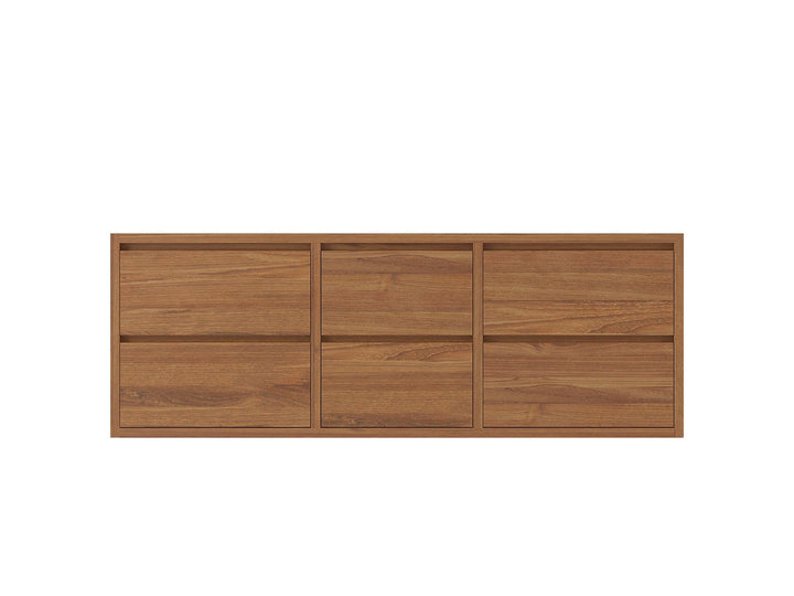 Madison Floating Teak 60 in. W x 22 in. D Double Sink Bathroom Vanity - photo 25