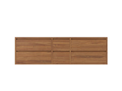 Madison Floating Teak 72 in. W x 22 in. D Double Sink Bathroom Vanity - photo 24