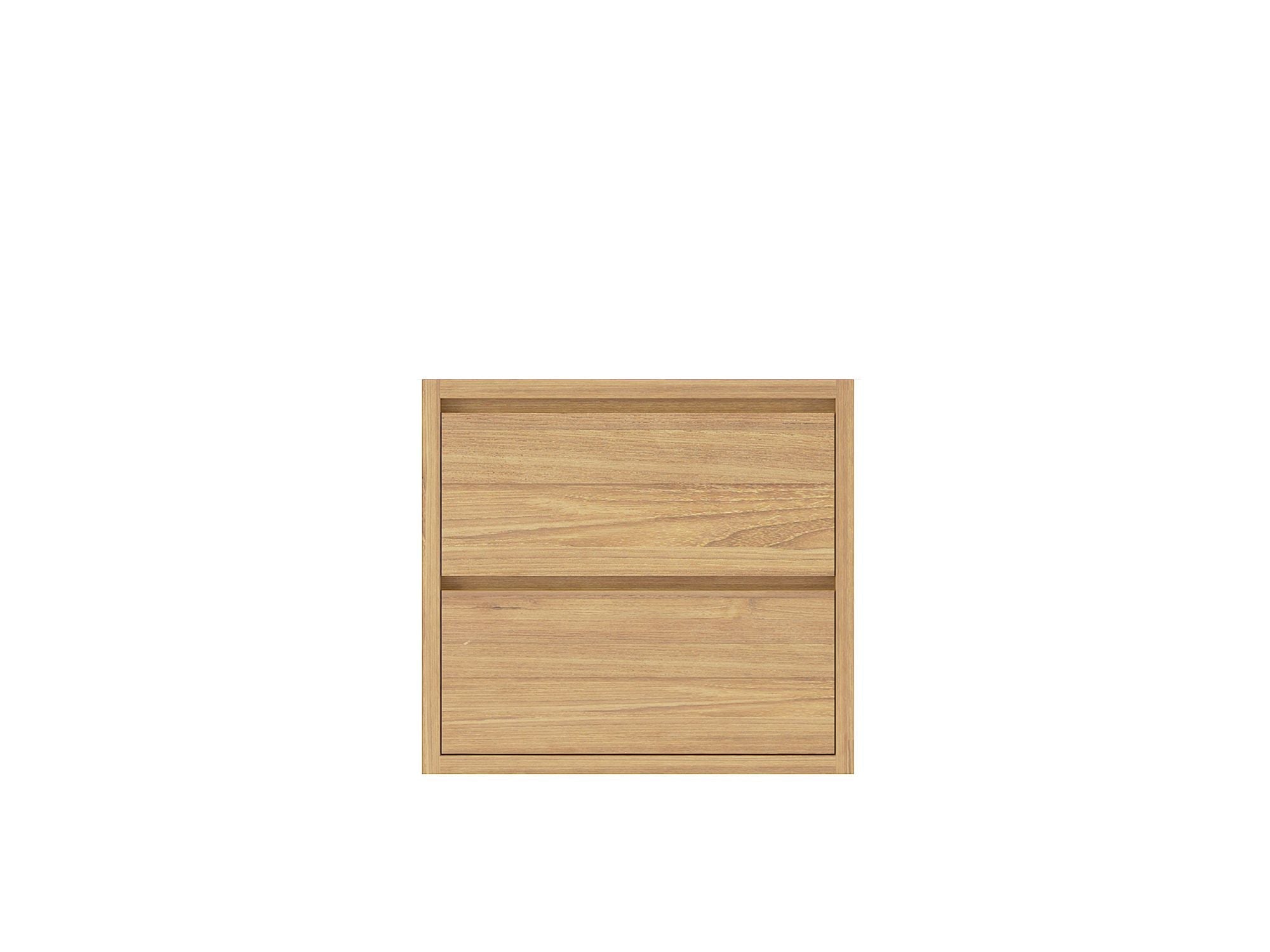 Madison Floating Teak 24 in. W x 22 in. D Single Sink Bathroom Vanity in Light Natural - Cabinet Only