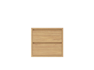 Madison Floating Teak 24 in. W x 22 in. D Single Sink Bathroom Vanity in Light Natural - Cabinet Only