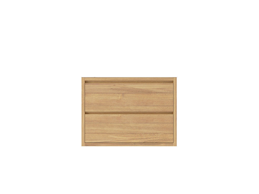 Madison Floating Teak 30 in. W x 22 in. D Single Sink Bathroom Vanity in Light Natural - Cabinet Only