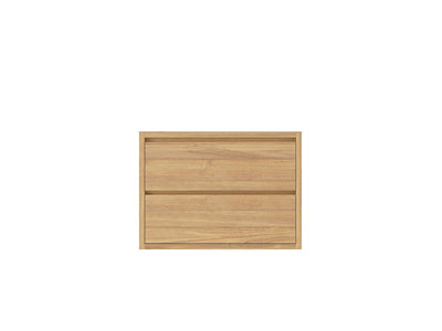 Madison Floating Teak 30 in. W x 22 in. D Single Sink Bathroom Vanity in Light Natural - Cabinet Only