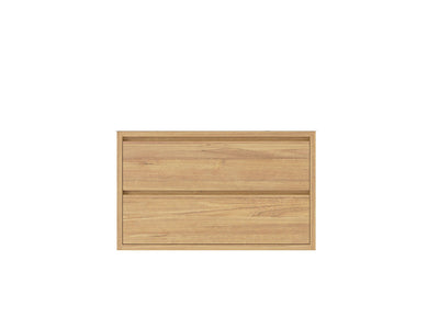 Madison Floating Teak 36 in. W x 22 in. D Single Sink Bathroom Vanity in Light Natural - Cabinet Only