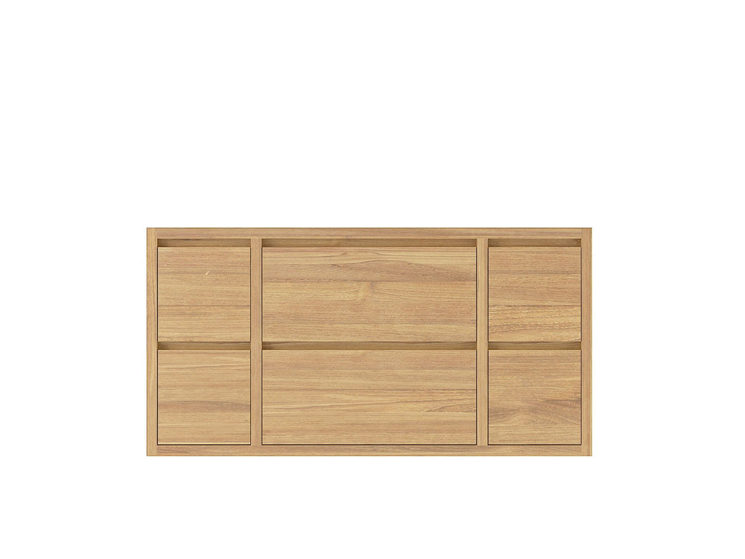 Madison Floating Teak 42 in. W x 22 in. D Single Sink Bathroom Vanity in Light Natural - Cabinet Only