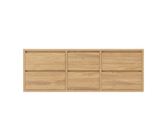 Madison Floating Teak 60 in. W x 22 in. D Double Sink Bathroom Vanity - photo 25