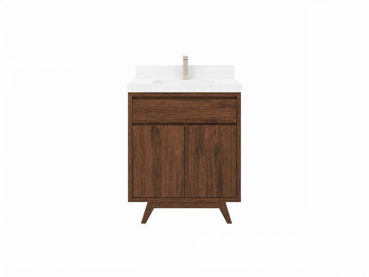 Madison Teak Wood 30 in. W x 22 in. D Single Sink Bathroom Vanity - photo 1