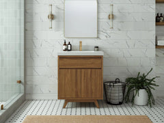 Madison Teak Wood 30 in. W x 22 in. D Single Sink Bathroom Vanity - photo 4
