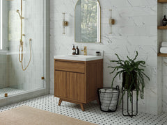 Madison Teak Wood 30 in. W x 22 in. D Single Sink Bathroom Vanity - photo 2
