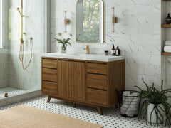 Madison Teak Wood 60 in. W x 22 in. D Single Sink Bathroom Vanity - photo 2