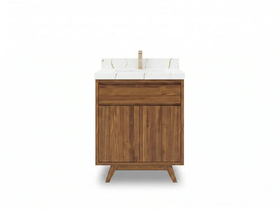 Madison Teak Wood 30 in. W x 22 in. D Single Sink Bathroom Vanity