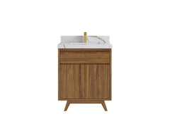 Madison Teak Wood 30 in. W x 22 in. D Single Sink Bathroom Vanity - photo 9