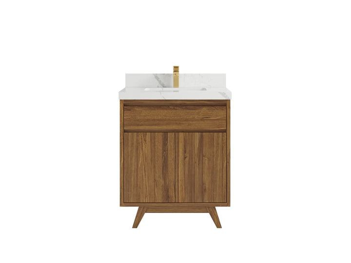 Madison Teak Wood 30 in. W x 22 in. D Single Sink Bathroom Vanity - photo 6