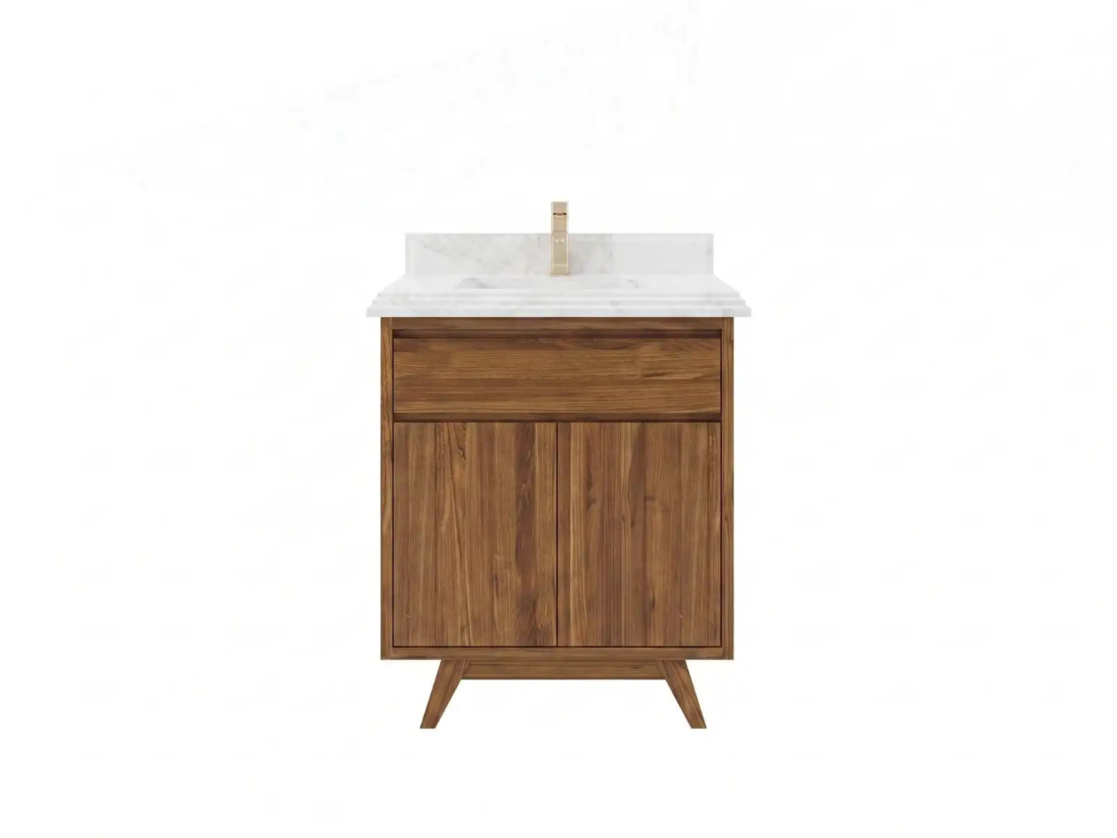 Madison Teak Wood 30 in. W x 22 in. D Single Sink Bathroom Vanity