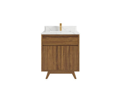 Madison Teak Wood 30 in. W x 22 in. D Single Sink Bathroom Vanity - photo 13