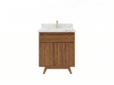 Madison Teak Wood 30 in. W x 22 in. D Single Sink Bathroom Vanity