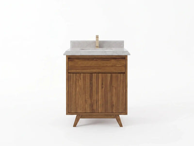 Madison Teak Wood 30 in. W x 22 in. D Single Sink Bathroom Vanity