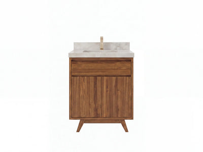 Madison Teak Wood 30 in. W x 22 in. D Single Sink Bathroom Vanity