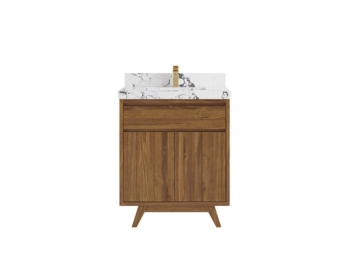 Madison Teak Wood 30 in. W x 22 in. D Single Sink Bathroom Vanity - photo 24