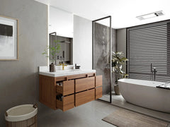 Madison Floating Teak 42 in. W x 22 in. D Single Sink Bathroom Vanity - photo 3