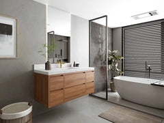 Madison Floating Teak 48 in. W x 22 in. D Single Sink Bathroom Vanity - photo 2