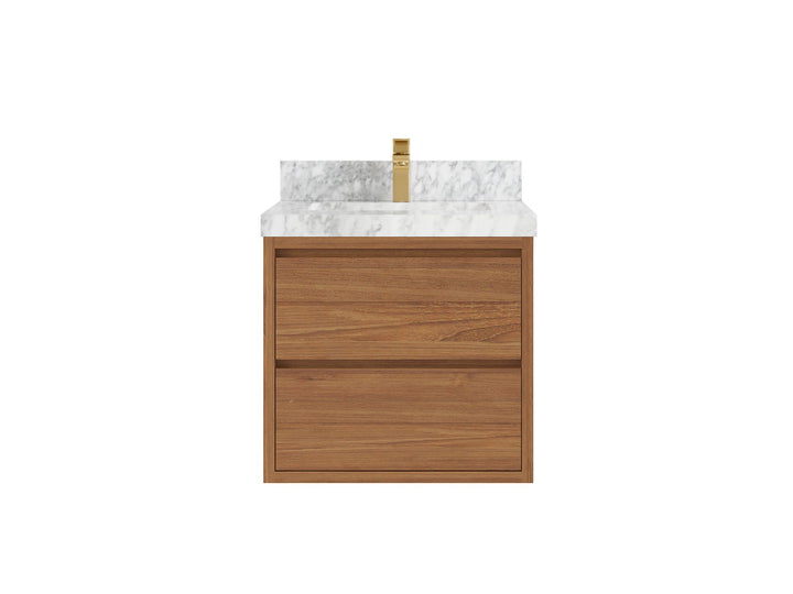 Madison Floating Teak 24 in. W x 22 in. D Single Sink Bathroom Vanity - photo 12