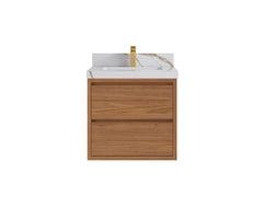 Madison Floating Teak 24 in. W x 22 in. D Single Sink Bathroom Vanity - photo 8