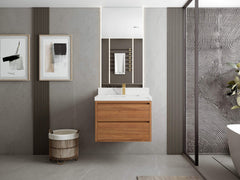 Madison Floating Teak 30 in. W x 22 in. D Single Sink Bathroom Vanity - photo 4