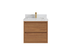 Madison Floating Teak 24 in. W x 22 in. D Single Sink Bathroom Vanity - photo 11