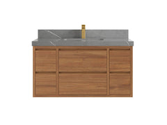 Madison Floating Teak 42 in. W x 22 in. D Single Sink Bathroom Vanity - photo 19