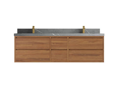 Madison Floating Teak 72 in. W x 22 in. D Double Sink Bathroom Vanity - photo 18