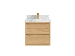 Madison Floating Teak 24 in. W x 22 in. D Single Sink Bathroom Vanity - photo 12