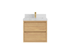 Madison Floating Teak 24 in. W x 22 in. D Single Sink Bathroom Vanity - photo 10