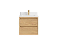 Madison Floating Teak 24 in. W x 22 in. D Single Sink Bathroom Vanity - photo 16