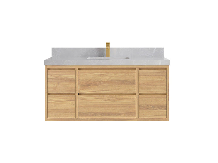 Madison Floating Teak 48 in. W x 22 in. D Single Sink Bathroom Vanity - photo 18