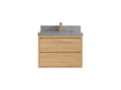 Madison Floating Teak 30 in. W x 22 in. D Single Sink Bathroom Vanity - photo 19