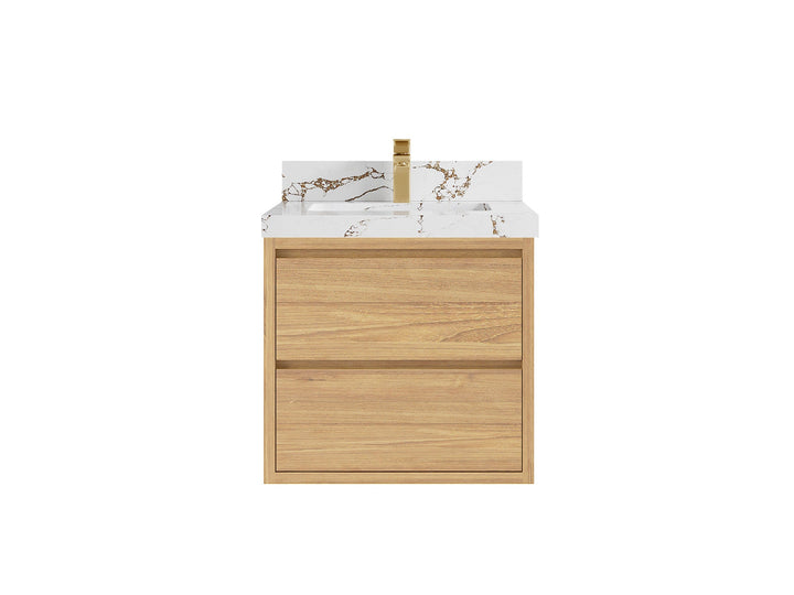 Madison Floating Teak 24 in. W x 22 in. D Single Sink Bathroom Vanity - photo 20