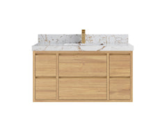 Madison Floating Teak 42 in. W x 22 in. D Single Sink Bathroom Vanity - photo 21
