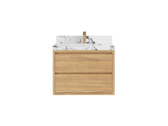 Madison Floating Teak 30 in. W x 22 in. D Single Sink Bathroom Vanity - photo 22