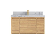 Madison Floating Teak 42 in. W x 22 in. D Single Sink Bathroom Vanity - photo 23