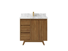 Madison Teak Wood 36" W x 22" D Center Sink Vanity – Perfect for a Modern Bathroom - photo 9