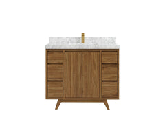 Madison Teak Wood 42 in. W x 22 in. D Single Sink Bathroom Vanity - photo 9