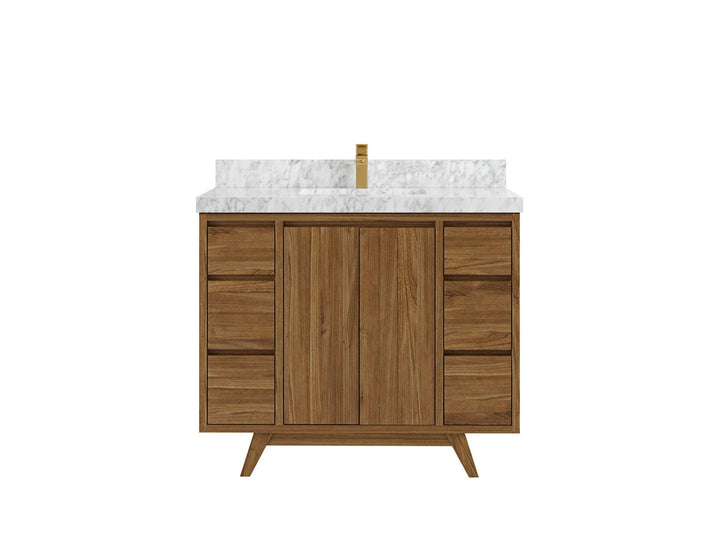 Madison Teak Wood 42 in. W x 22 in. D Single Sink Bathroom Vanity - photo 9