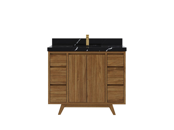Madison Teak Wood 42 in. W x 22 in. D Single Sink Bathroom Vanity - photo 7