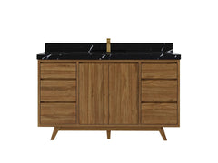 Madison Teak Wood 60 in. W x 22 in. D Single Sink Bathroom Vanity - photo 7