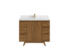 Madison Teak Wood 42 in. W x 22 in. D Single Sink Bathroom Vanity - photo 15