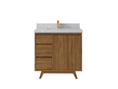 Madison Teak Wood 36" W x 22" D Center Sink Vanity – Perfect for a Modern Bathroom - photo 16