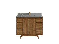 Madison Teak Wood 42 in. W x 22 in. D Single Sink Bathroom Vanity - photo 17
